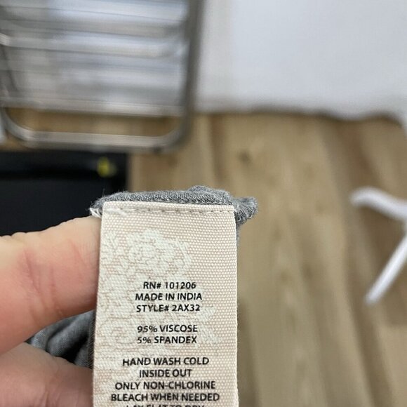 Soft Surroundings Asymmetrical Layered Jersey Knit Midi Dress Gray size Large - Picture 8 of 8